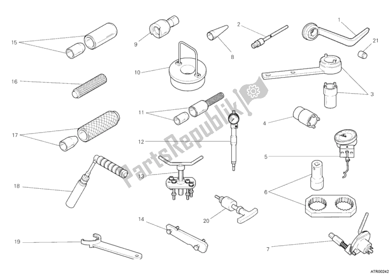 Toutes les pièces pour le Outils De Service D'atelier, Moteur Ii du Ducati Diavel Carbon 1200 2012